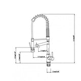 Aquaperla Spring Commercial Double Spout Kitchen Sink Mixer Tap - JAK Appliances