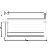 Aquaperla Blaze Series Towel Holder 600mm - JAK Appliances