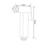 Aquaperla Square Toilet Bidet Spray Kit with 1.2m PVC Hose - JAK Appliances