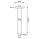 Aquaperla Square Ceiling Shower Arm 300mm - JAK Appliances