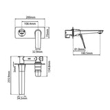 Aquaperla AU Series Bathtub/Basin Wall Mixer with Spout - JAK Appliances