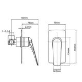 Aquaperla AU Series Shower/Bath Wall Mixer - JAK Appliances