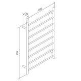 Aquaperla Round Electric Heated Towel Rack 8 Bars - JAK Appliances