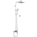 Aquaperla 8'' Square Bottom Water Inlet Shower Station - JAK Appliances