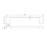 Aquaperla AU Series Single Towel Rail 800mm - JAK Appliances