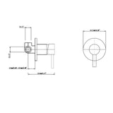 Aquaperla Lucid Pin Lever Series Round Shower/Bath Wall Mixer - JAK Appliances