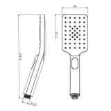 Aquaperla Square 3 Functions Rainfall Handheld Shower Head - JAK Appliances