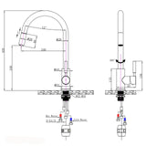 Aquaperla Round Pull Out Kitchen Sink Mixer Tap (Style 2) - JAK Appliances