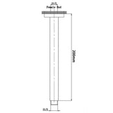 Aquaperla Square Ceiling Shower Arm 200mm - JAK Appliances