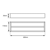 Aquaperla Sera Series Double Towel Rail 600mm - JAK Appliances