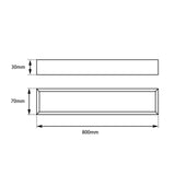 Aquaperla Sera Series Single Towel Rail 800mm - JAK Appliances