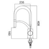 Aquaperla Round Swivel Kitchen Sink Mixer Tap (Style 2) - JAK Appliances