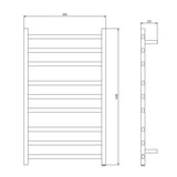Aquaperla Square Electric Heated Towel Rack 9 Bars - JAK Appliances