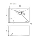 Aquaperla Handmade Top/Undermount Double Bowl Kitchen/Laundry Sink 600x450x300mm - JAK Appliances