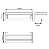Aquaperla Sera Series Towel Bar 600mm - JAK Appliances