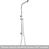 Aquaperla Right Angle Round Top Inlet Shower Rail - JAK Appliances