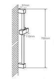 Aquaperla Square Handheld Shower Rail Only - JAK Appliances