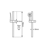 Aquaperla 3 Functions Square Handheld Shower Set With Rail - JAK Appliances