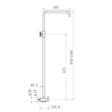 Aquaperla Round Shower Rail Top/Bottom Inlet - JAK Appliances