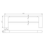 Aquaperla AU Series Double Towel Rail 800mm - JAK Appliances