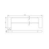 Aquaperla AU Series Double Towel Rail 600mm - JAK Appliances