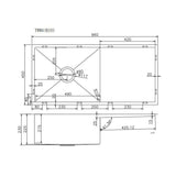 Aquaperla Handmade Top/Undermount Single Bowl Kitchen/Laundry Sink 960x450x230mm - JAK Appliances