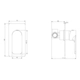 Aquaperla VOG Series Bath/Shower Wall Mixer